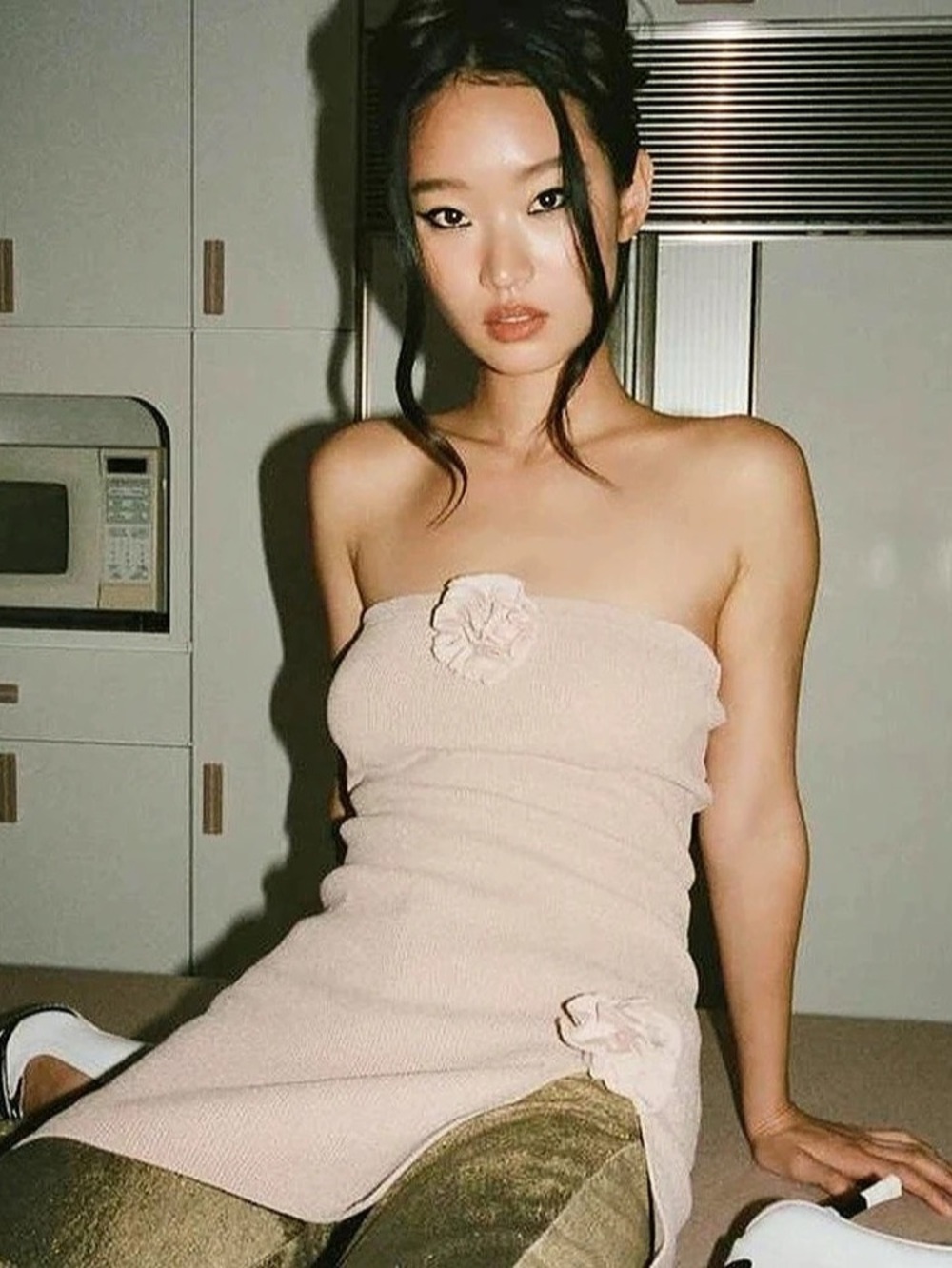With Jéan Pink Mercer Dress